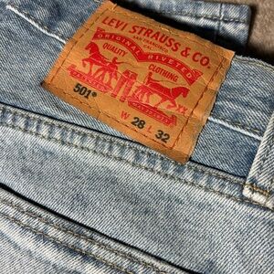 Levi's Light Blue 501® Slim Straight Jeans